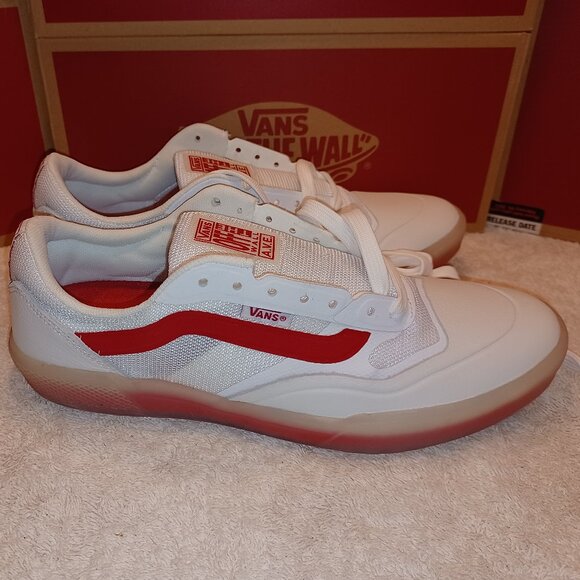 Vans Men's 5/Women's 6.5 Ave Sport Leather Chili Pepper White VN0A5JIB82E - Picture 1 of 12